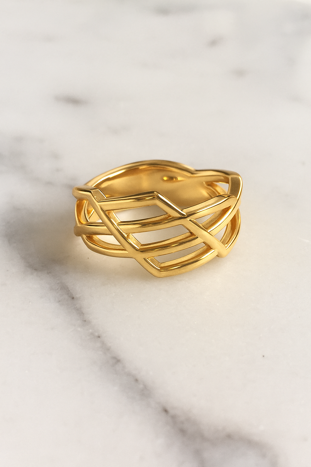 Anel Link Banhado a Ouro